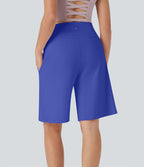 Bermuda SoftlyZero™ Airy de yoga taille haute avec poches multiples et effet frais InstantCool