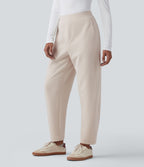 Pantalon décontracté SpacerTek™ taille haute, coupe relax large 7/8, avec poches
