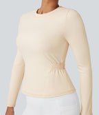 Haut de sport yoga SoftlyZero™ Plush manches longues froncé