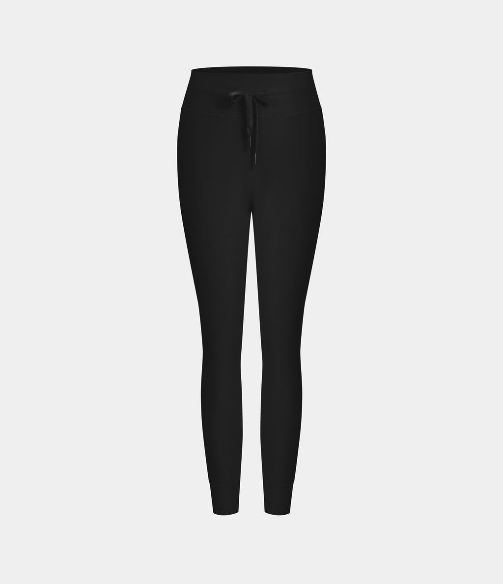 Patitoff™ Flow Pantalon De Jogging Taille Haute Résistant Aux Poils d'animaux Avec Cordon De Serrage Et Poche Latérale Uni Sur Toute La Longueur