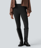 Pantalon ajusté taille haute effet daim contrastant DayStretch avec poches