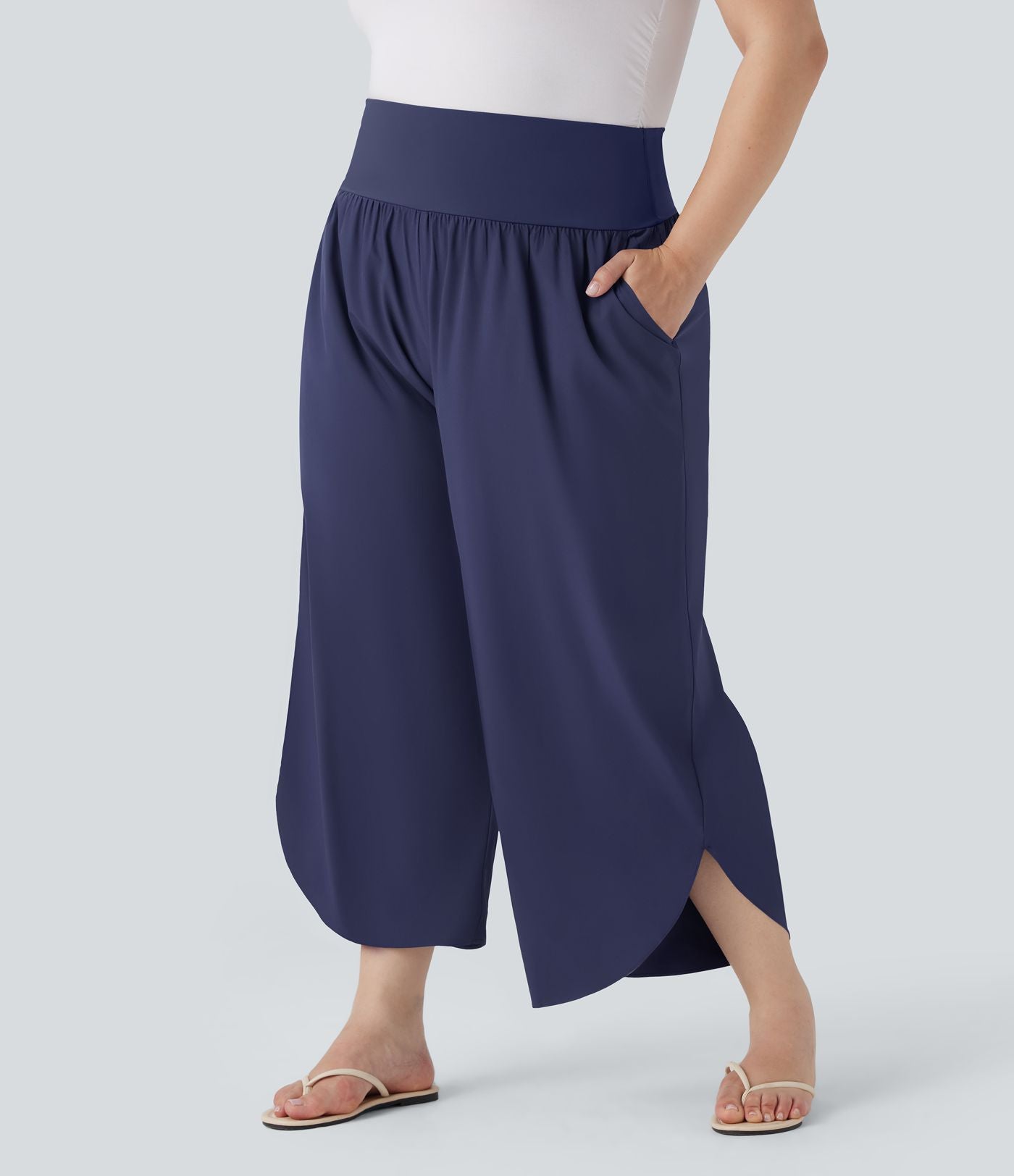 Pantalon tailleur gainant taille haute avec poches Halara Flex™
