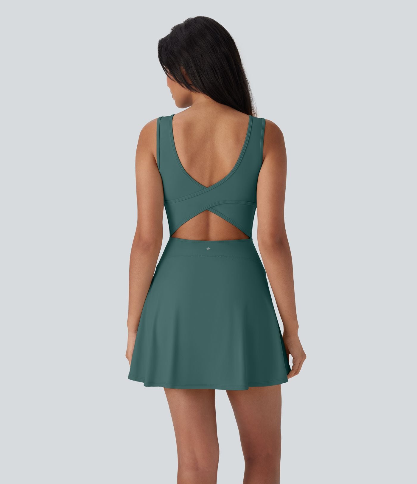 Robe SoftlyZero™ Airy de danse mini 2-en-1 dos nu, col U, bretelles croisées, poches latérales et effet frais InstantCool, accès facile Easy Peasy