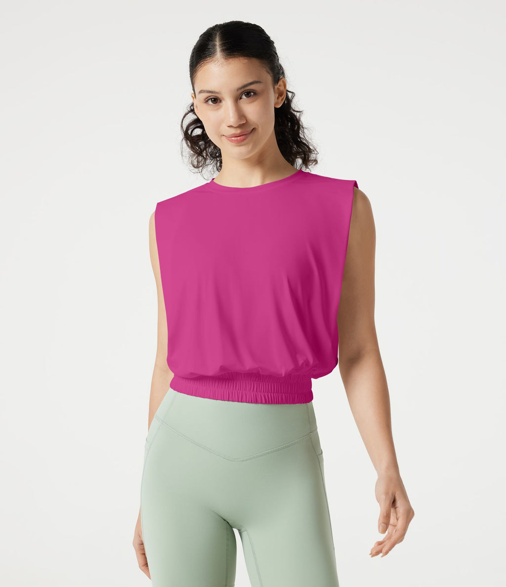 Débardeur de yoga col rond effet frais InstantCool, protection solaire UPF50+