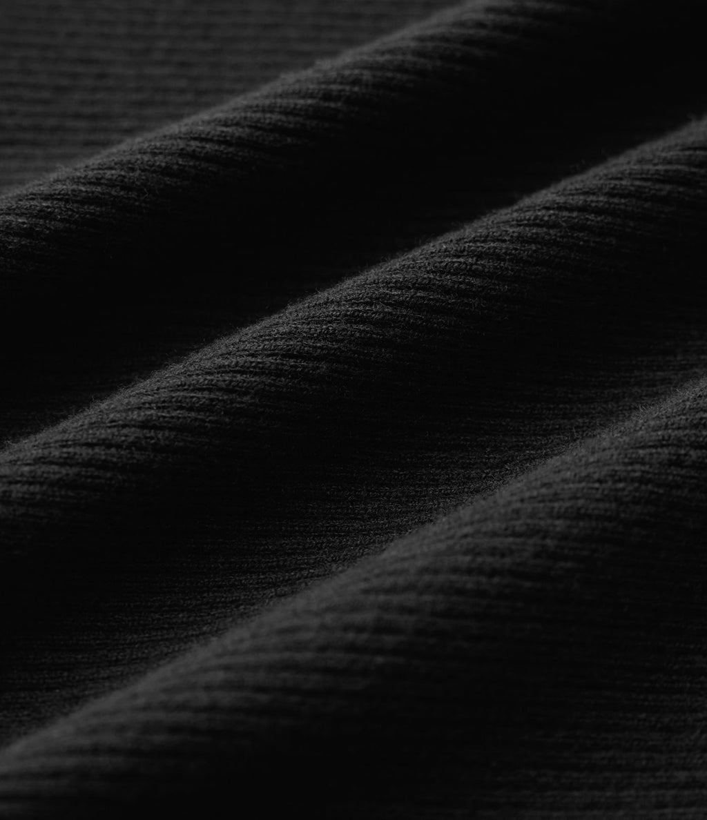 Pull de travail côtelé à col rond et manches mi-longues