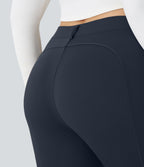 Pantalon cargo randonnée grande taille ajusté uni taille haute DayStretch avec poches zippées