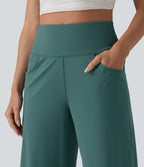 Pantalon corsaire ample SoftlyZero™ Airy effet frais InstantCool taille haute gainant avec poches