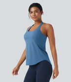 Débardeur running Halara UltraSculpt™ col rond dos croisé bonnets E-G