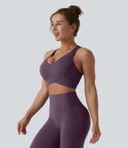 Brassière de sport running Halara UltraSculpt™ maintien léger col V dos nageur bonnets E-G
