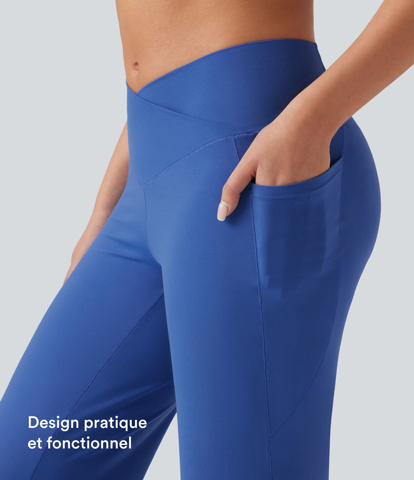 SoftlyZero™ Jogging de danse croisé taille haute avec poches - UPF50+