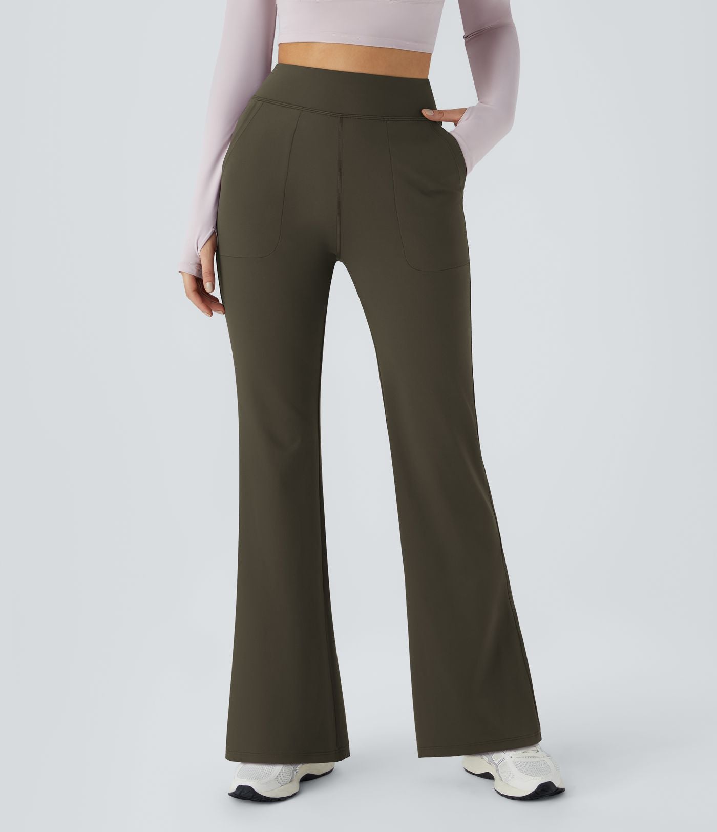 Legging évasé uni taille haute DayStretch avec poches
