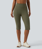 Pantalon yoga Halara UltraSculpt™ coupe corsaire effet ventre plat, taille haute, ourlet fendu avec poches