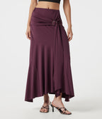 Jupe de soirée maxi taille mi-haute froncée coupe sirène