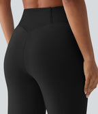 Pantalon décontracté SpacerTek™ taille haute croisée, jambes droites avec poches