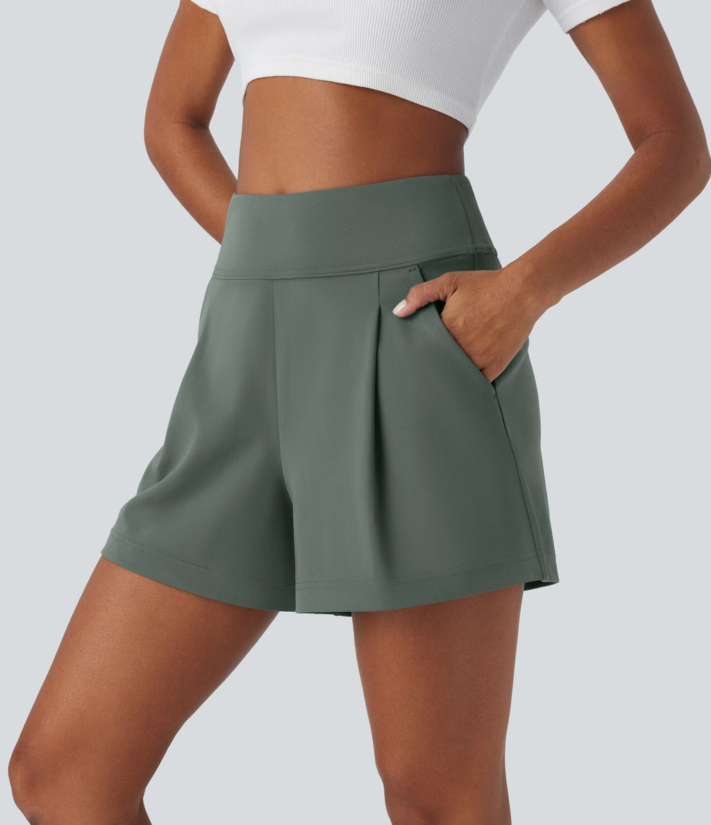 Short de travail large taille haute DayStretch avec poches