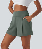 Short de travail large taille haute DayStretch avec poches