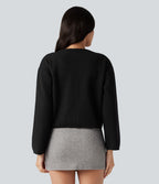 Cardigan col rond manches longues avec poches