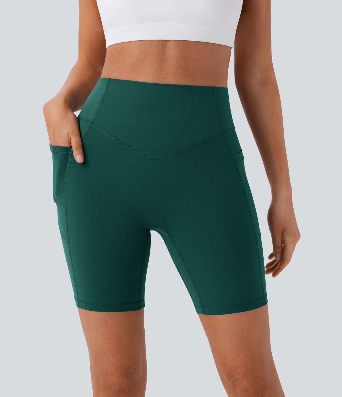 Legging de yoga gainant taille haute chiné à séchage rapide avec poches Halara UltraSculpt™
