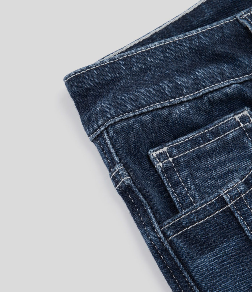 Jean skinny 7/8 décontracté taille basse Halara Flex™ avec poches zippées