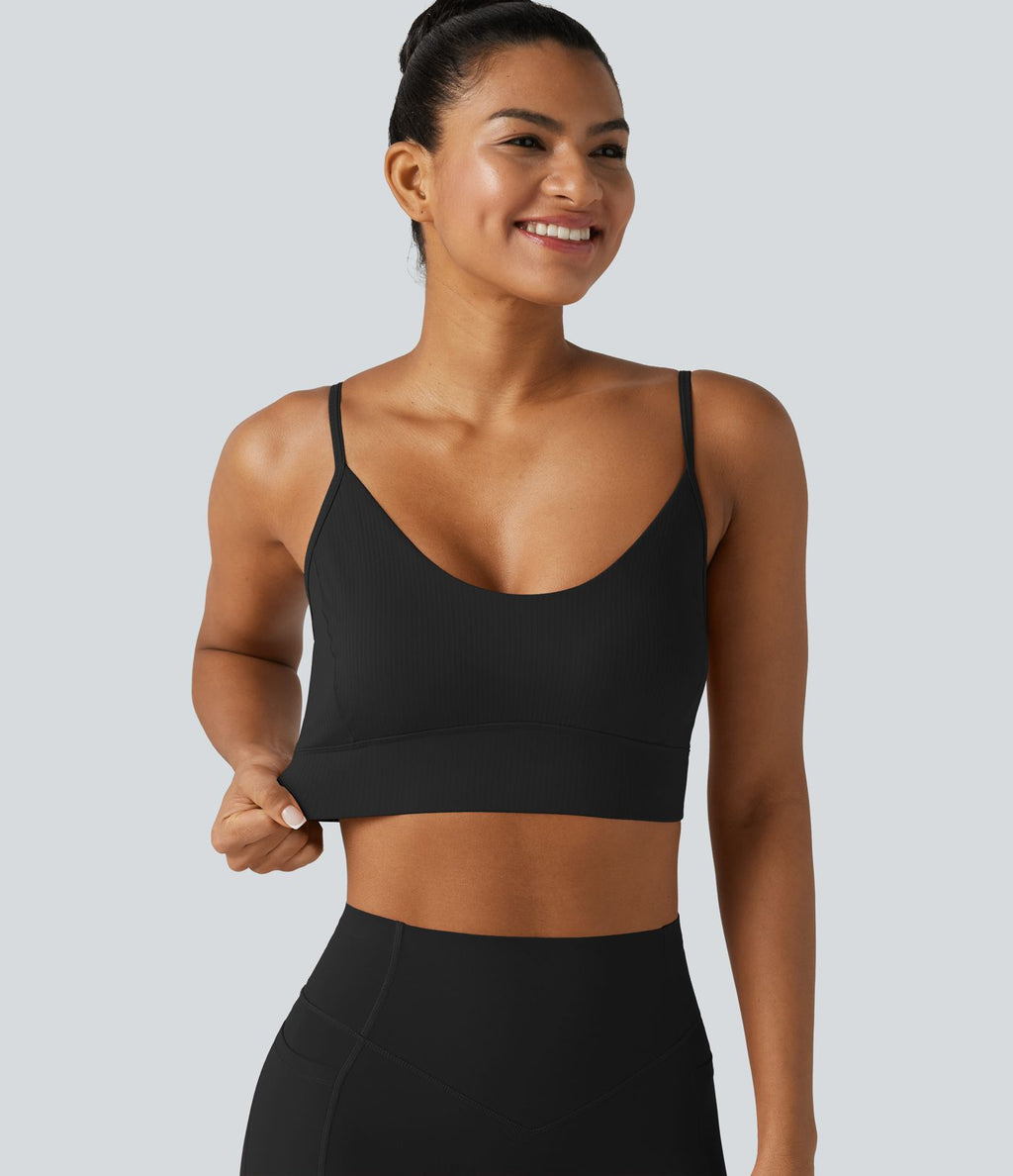 Brassière de sport et de yoga Halara UltraSculpt™ côtelé à maintien léger