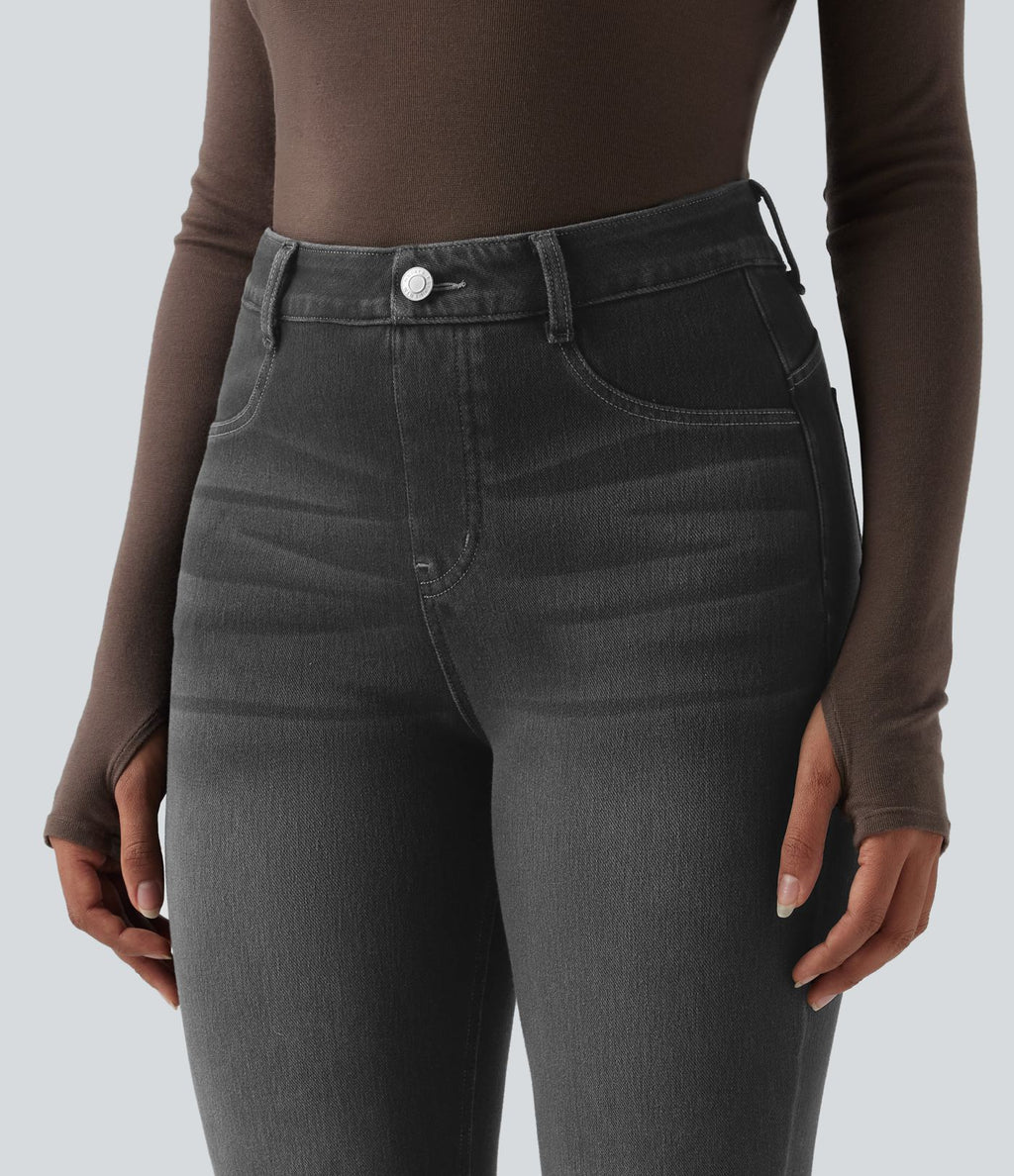Legging denim bootcut Halara Flex™ gainant effet push-up taille haute avec poches