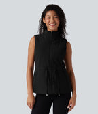 Veste polaire PuffFlex 3-en-1 à col montant et manches longues avec passe-pouces et gilet matelassé avec poches