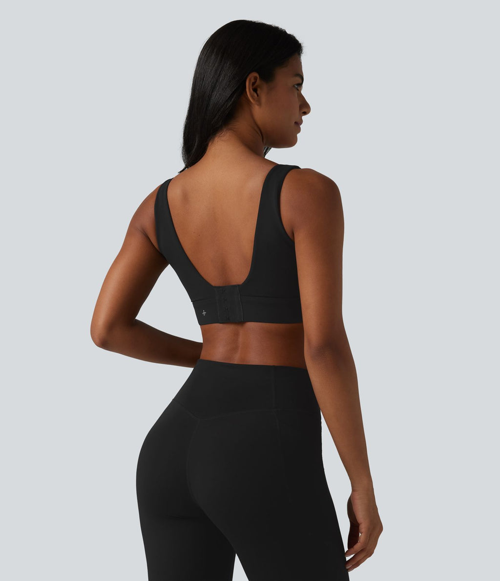 Brassière de sport Halara UltraSculpt™ maintien moyen dos nu avec boucle ajustable et brassière intégrée