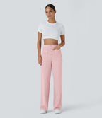 Pantalon taille haute coupe droite DayStretch avec poches
