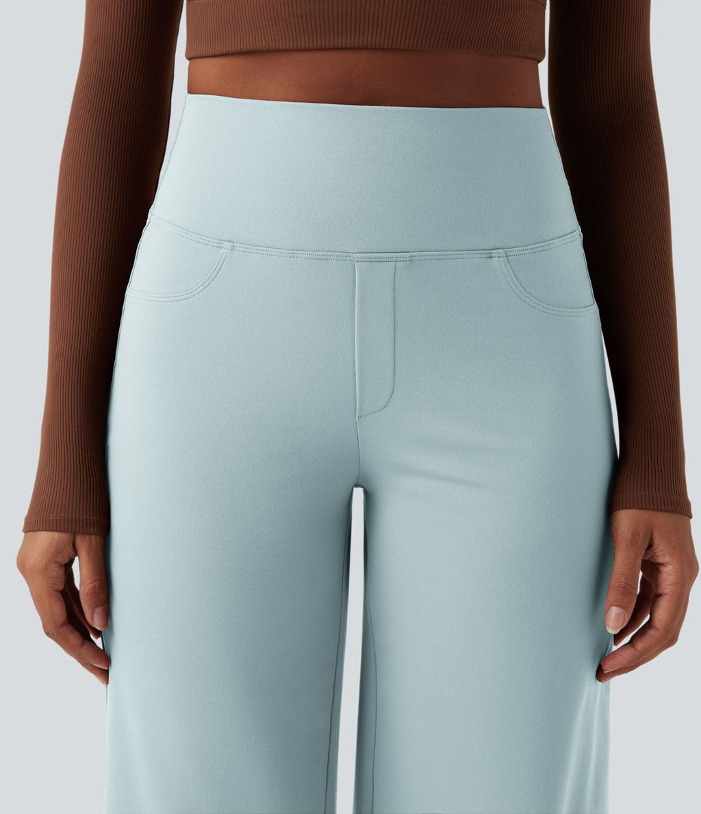 Pantalon yoga large gainant taille haute DayStretch avec poches