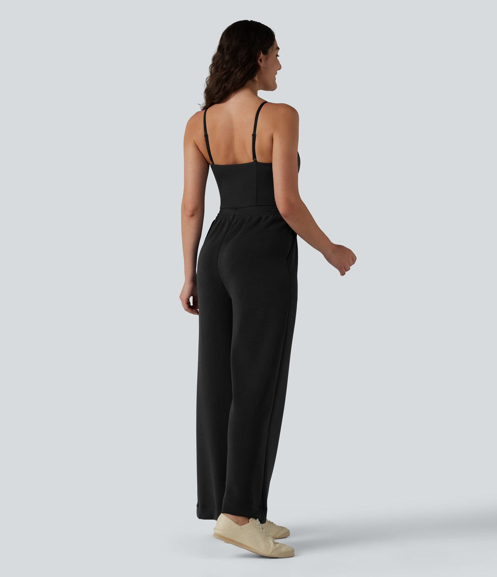 Combinaison Easy Peasy SpacerTek™ décontractée à bretelles amovibles, cordon de serrage, soutien-gorge intégré et poches