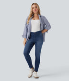 Jean skinny Halara Flex™ coupe en V taille mi-haute 7/8 avec poches