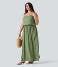 Robe longue fluide grande taille avec poches