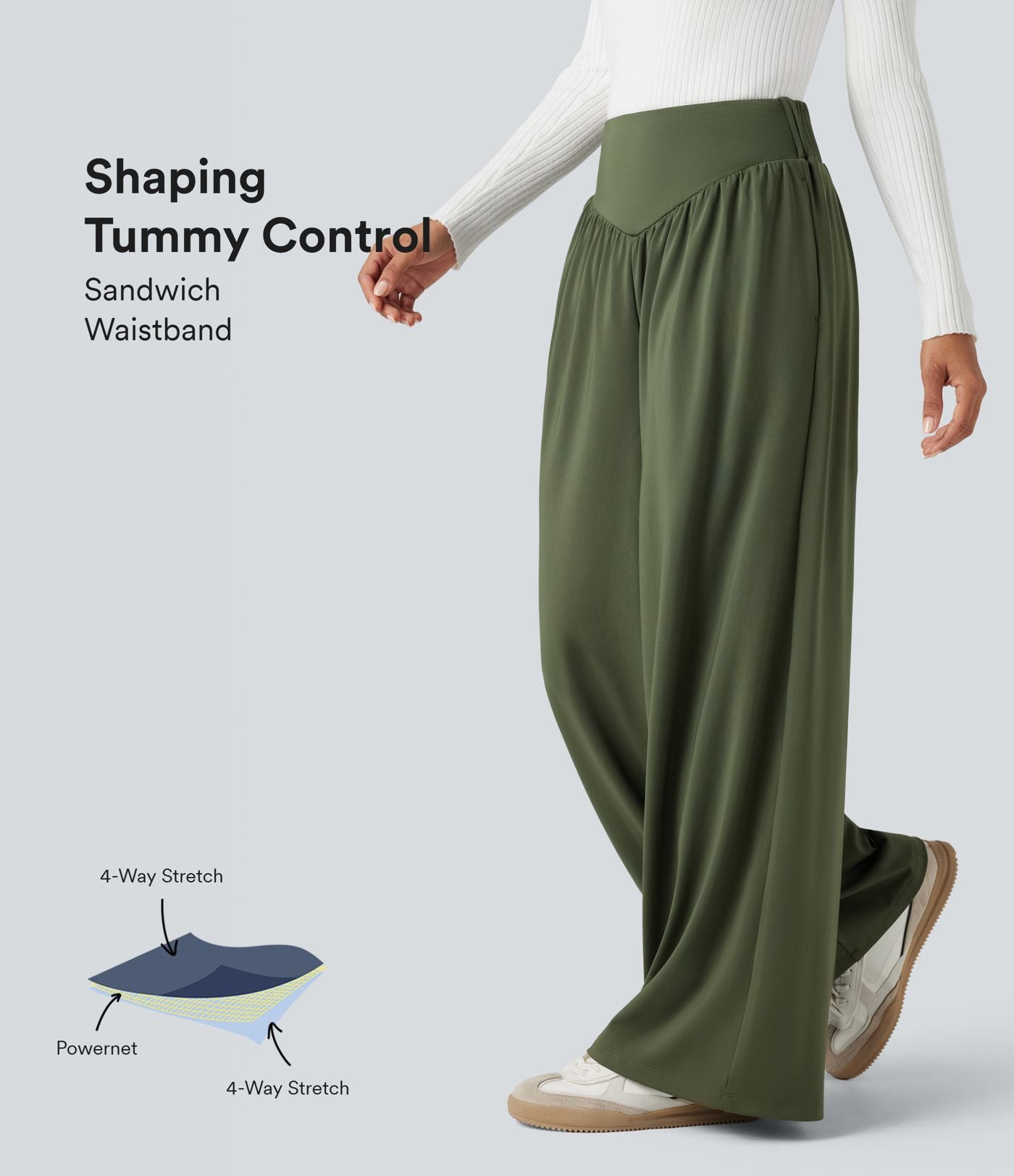 Legging corsaire d'entraînement gainant galbant taille haute avec poches Halara UltraSculpt™