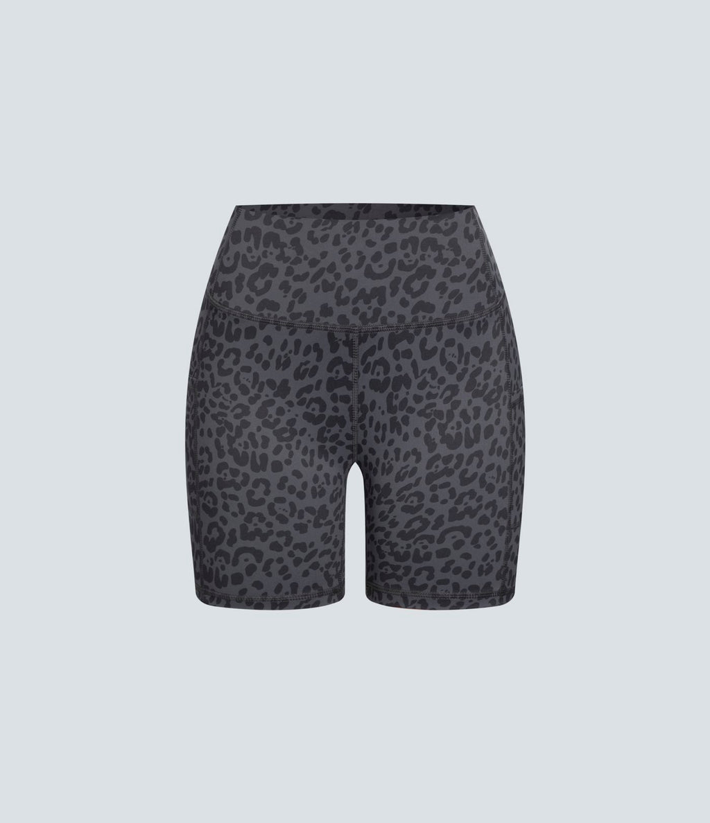 Short Course Biker Yoga Taille Haute avec Poches Latérales