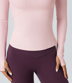 Top de sport yoga SoftlyZero™ Plush manches longues avec trous pouces