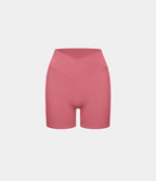 Softlyzero™ Plush Shorts 12,5cm Yoga Taille Haute Croisés Froncés