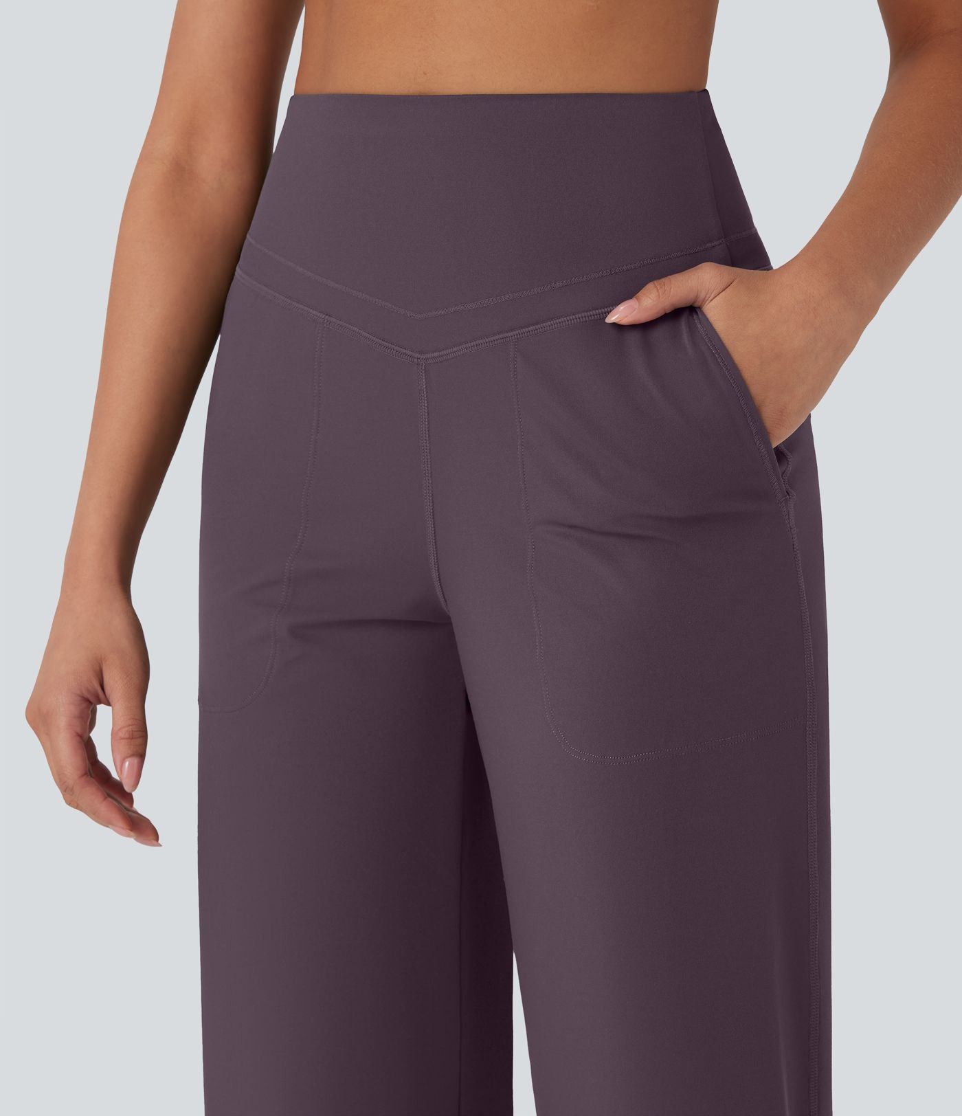 Pantalon de yoga droit gainant taille haute avec poches Halara UltraSculpt™