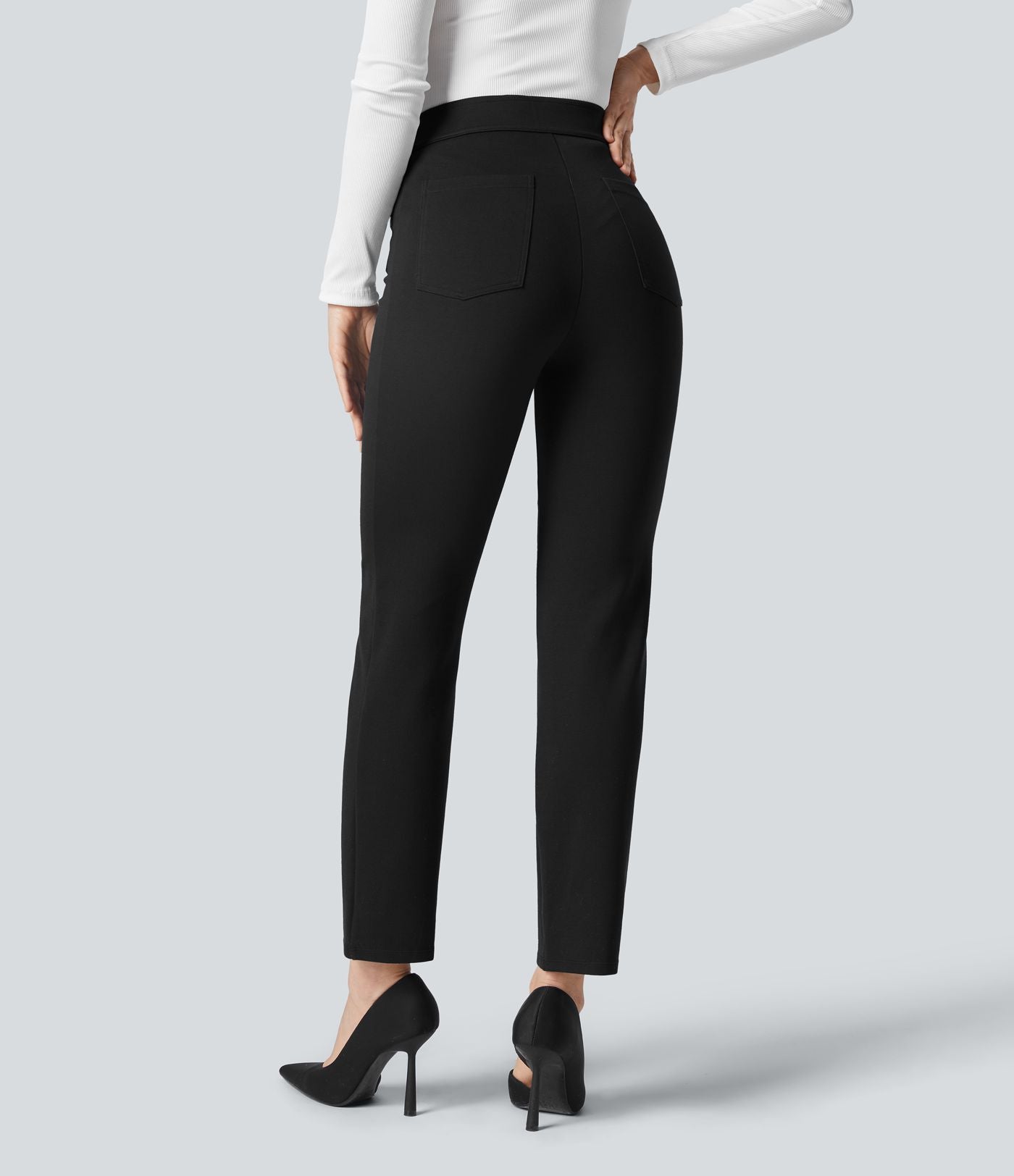 Pantalon de travail longueur cheville taille haute Halara Flex™ avec poches