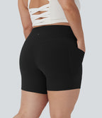 Short cycliste 12,5 cm d'entraînement gainant taille haute grande taille avec poches Halara UltraSculpt™