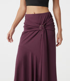 Jupe de soirée maxi taille mi-haute froncée coupe sirène