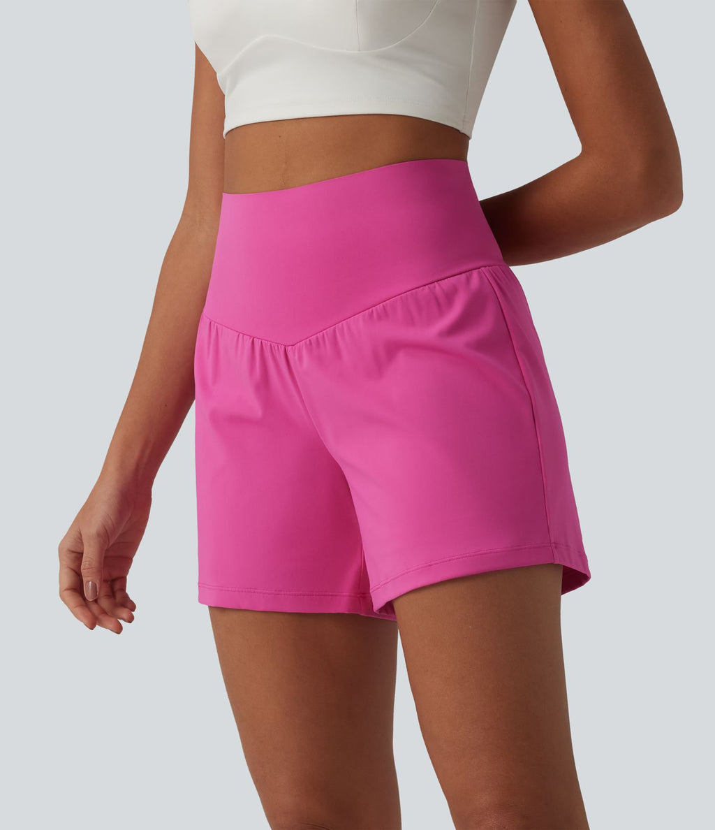 Short de yoga SoftlyZero™ Airy 2-en-1 gainant taille très haute à effet frais InstantCool avec poches, 12,5 cm