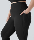 Pantalon de yoga à coupe bootcut gainant taille haute grande taille avec poches Halara UltraSculpt™