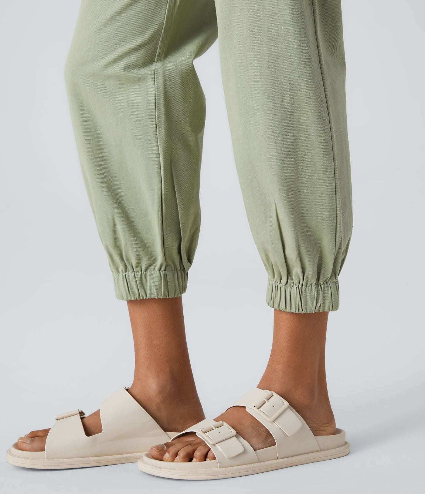 Joggings décontractés à taille mi-haute avec poches