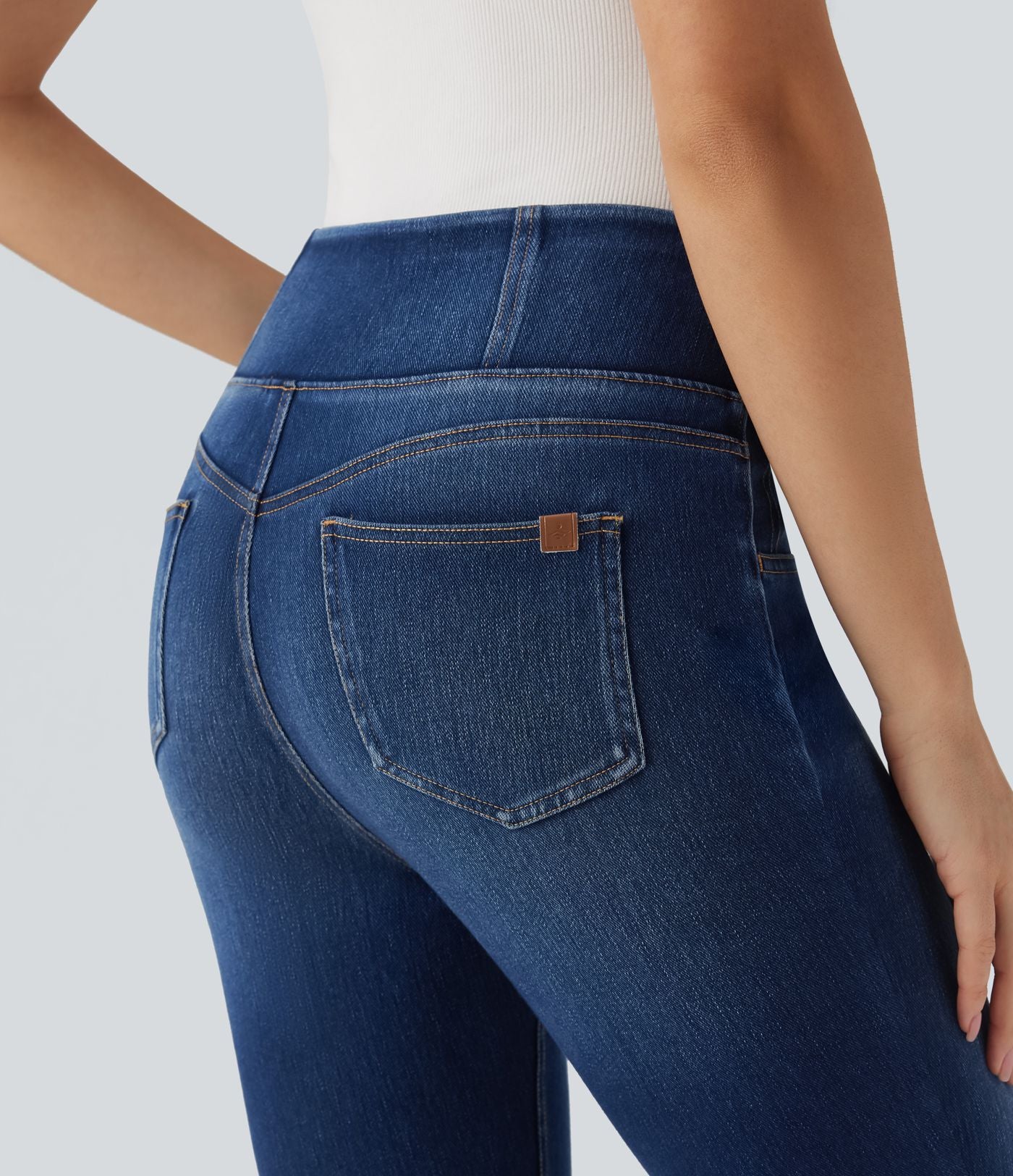Jean skinny Halara Flex™ coupe en V taille mi-haute 7/8 avec poches