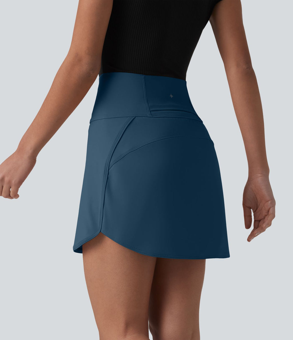 Jupe de golf courte 2-en-1 SoftlyZero™ Airy effet frais InstantCool taille ultra-haute gainant avec ourlet arrondi et poches