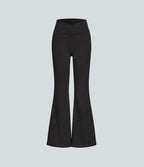 Halara Flex™ - Jean Ultra Evasé Tricot Extensible Lavé Poches Croisées Taille Haute