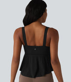 Halara UltraSculpt™ Débardeur de yoga col V push-up coussinets non amovibles ourlet à volants