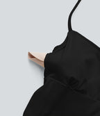 Softlyzero™ Robe-slip Sport 2-en-1 mini aérienne pour danse, effet fraîcheur, dos nu, laçage croisé et poches latérales