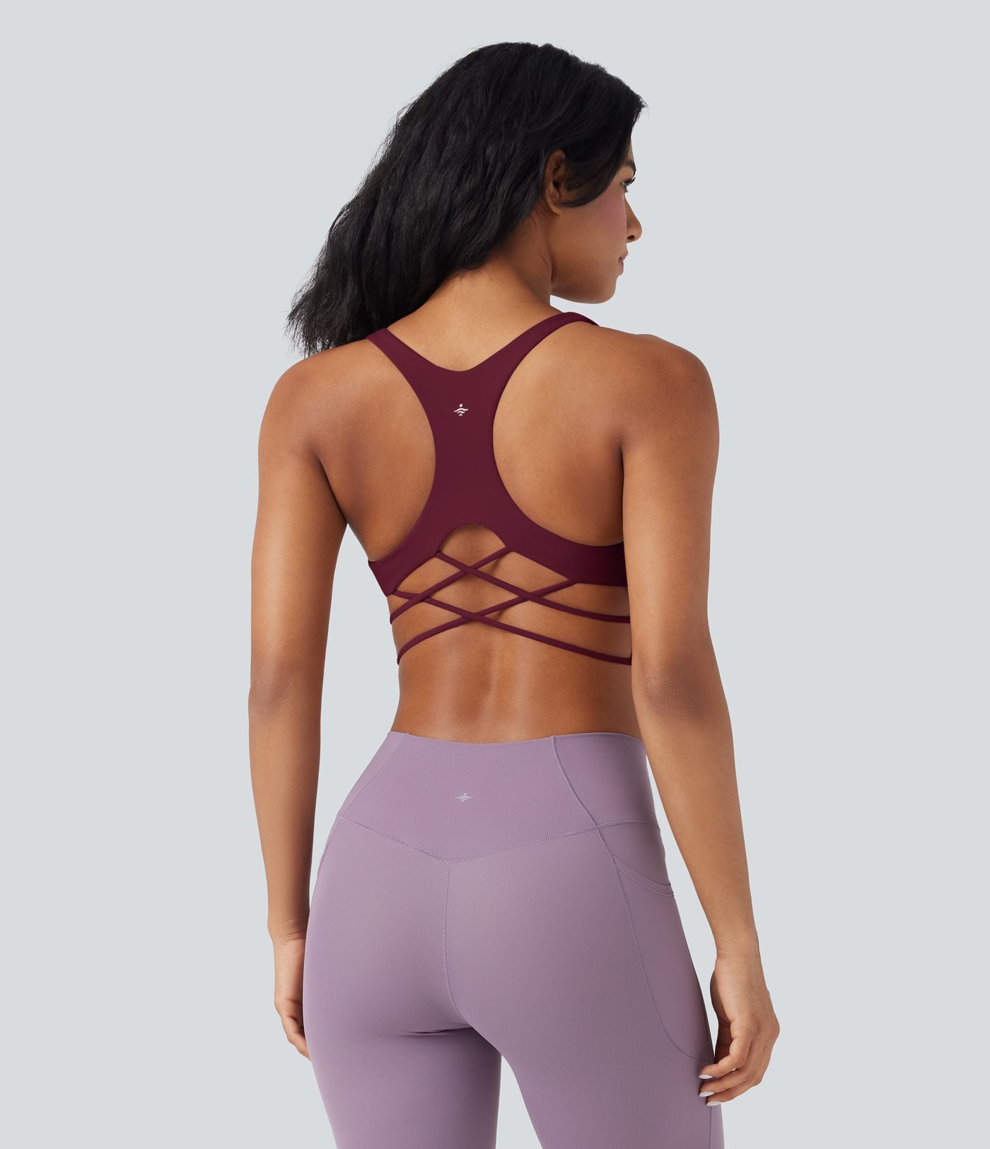 Brassière de sport yoga soutien souple dos nageur à bretelles croisées bonnets A-C