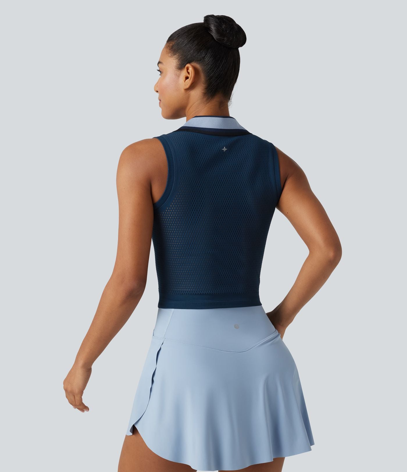 Débardeur de tennis OneForm Seamless Flow à revers color block en maille respirante